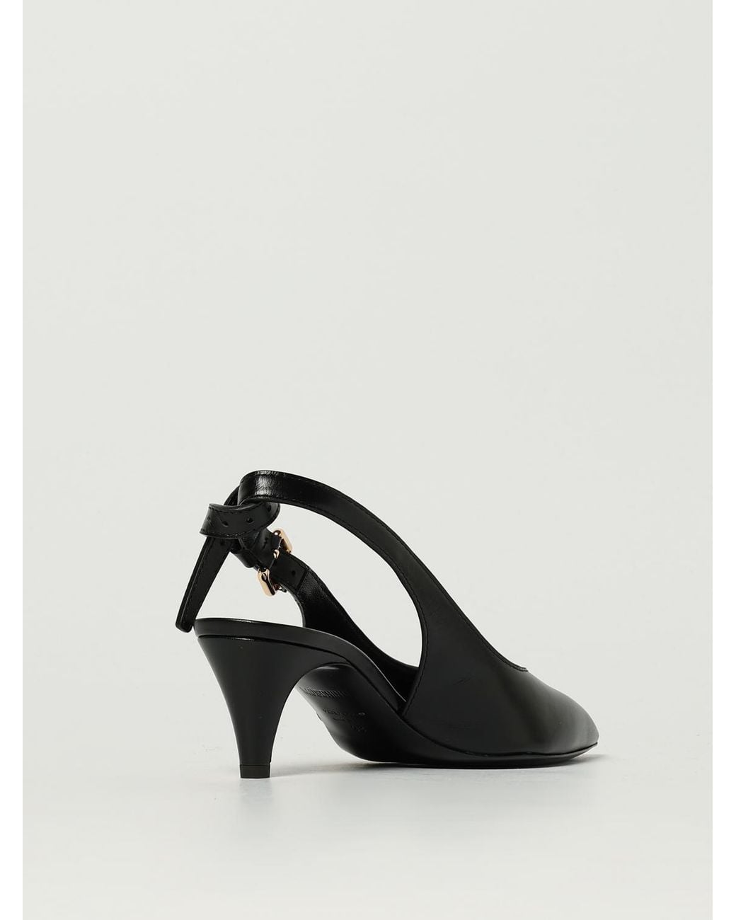 Moschino Couture Black Leather Slingback