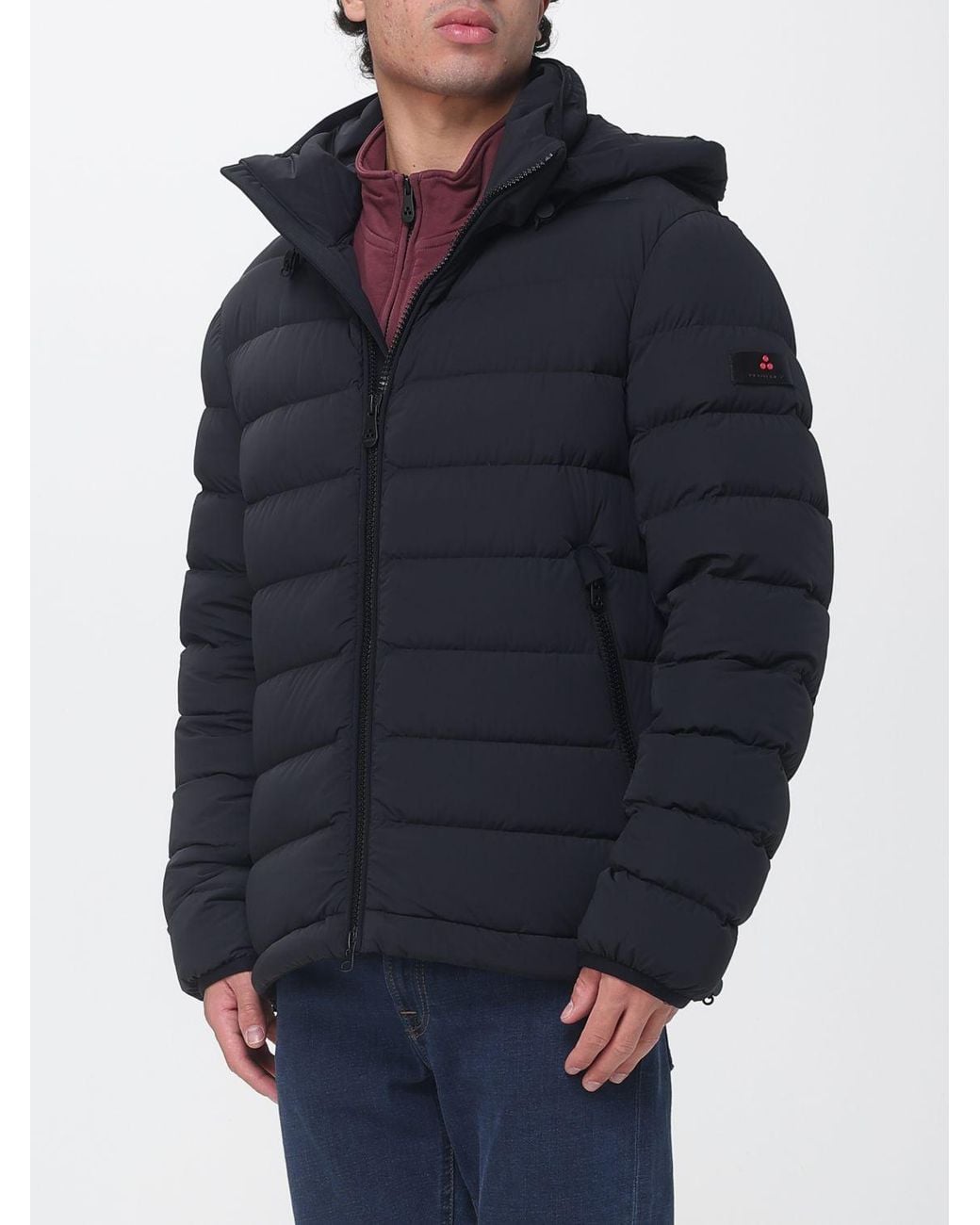 Peuterey Blue Boggs Quilted Nylon Hooded Down Jacket for men
