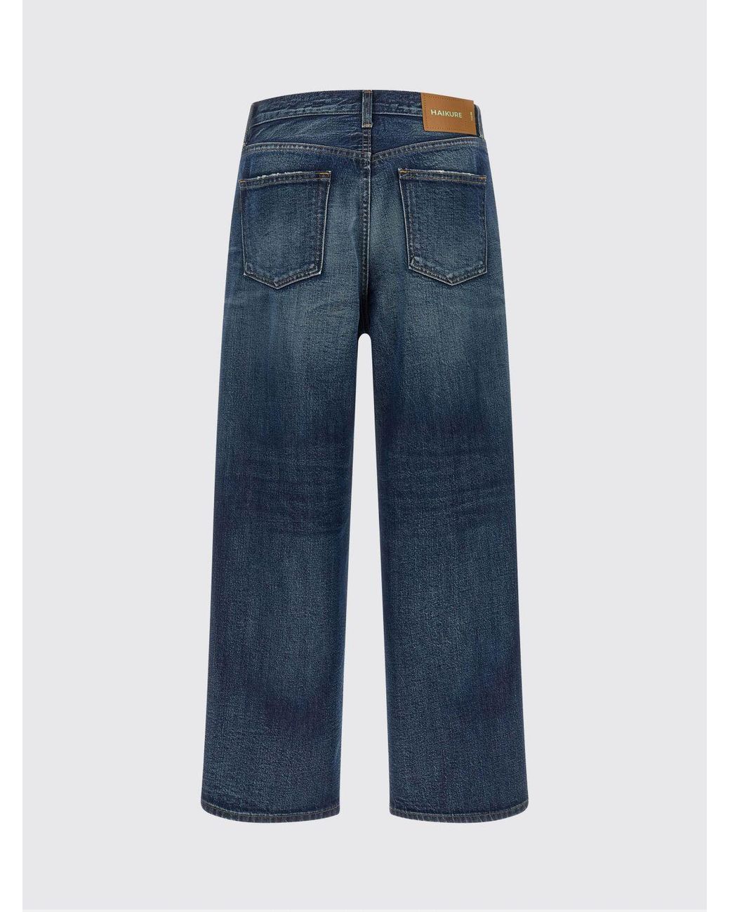Haikure Blue Betty Cropped Mid-Rise Straight Leg Jeans