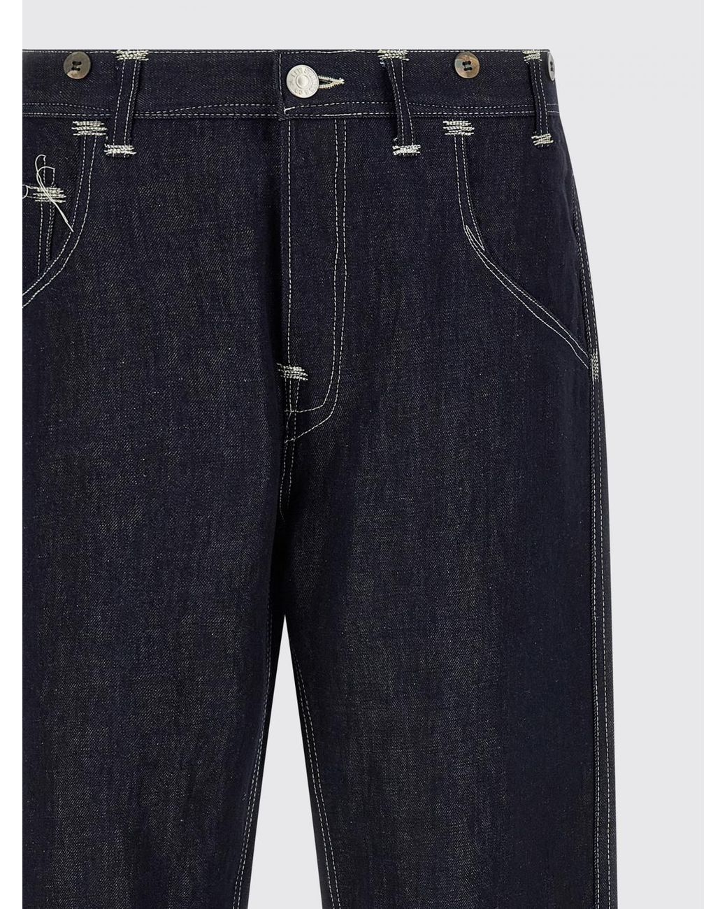 Levi's Blue Straight Fit Cotton And Linen Denim Jeans for men