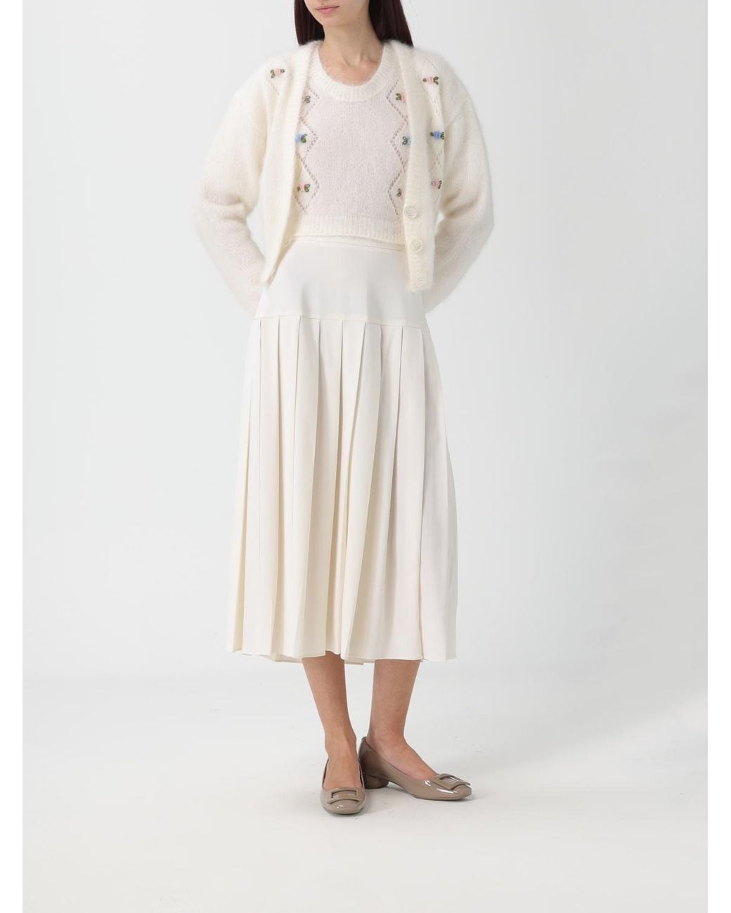 Alessandra Rich White Cardigan