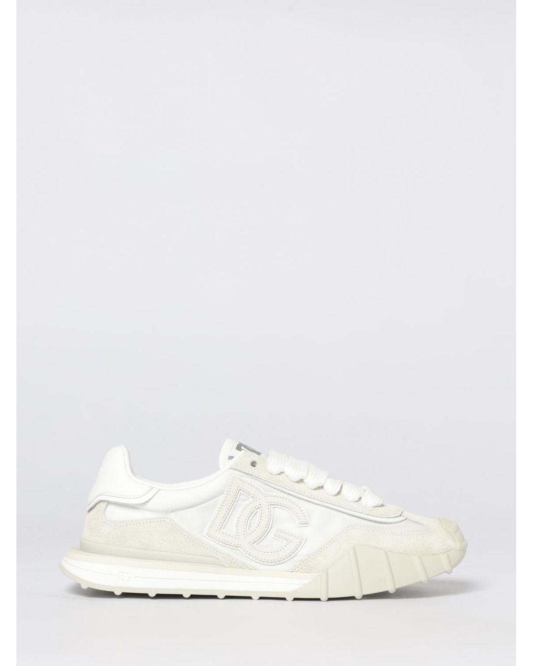 Dolce & Gabbana White Dolce &Amp Gabbana Dg Athletic Suede And Nylon Sneakers for men