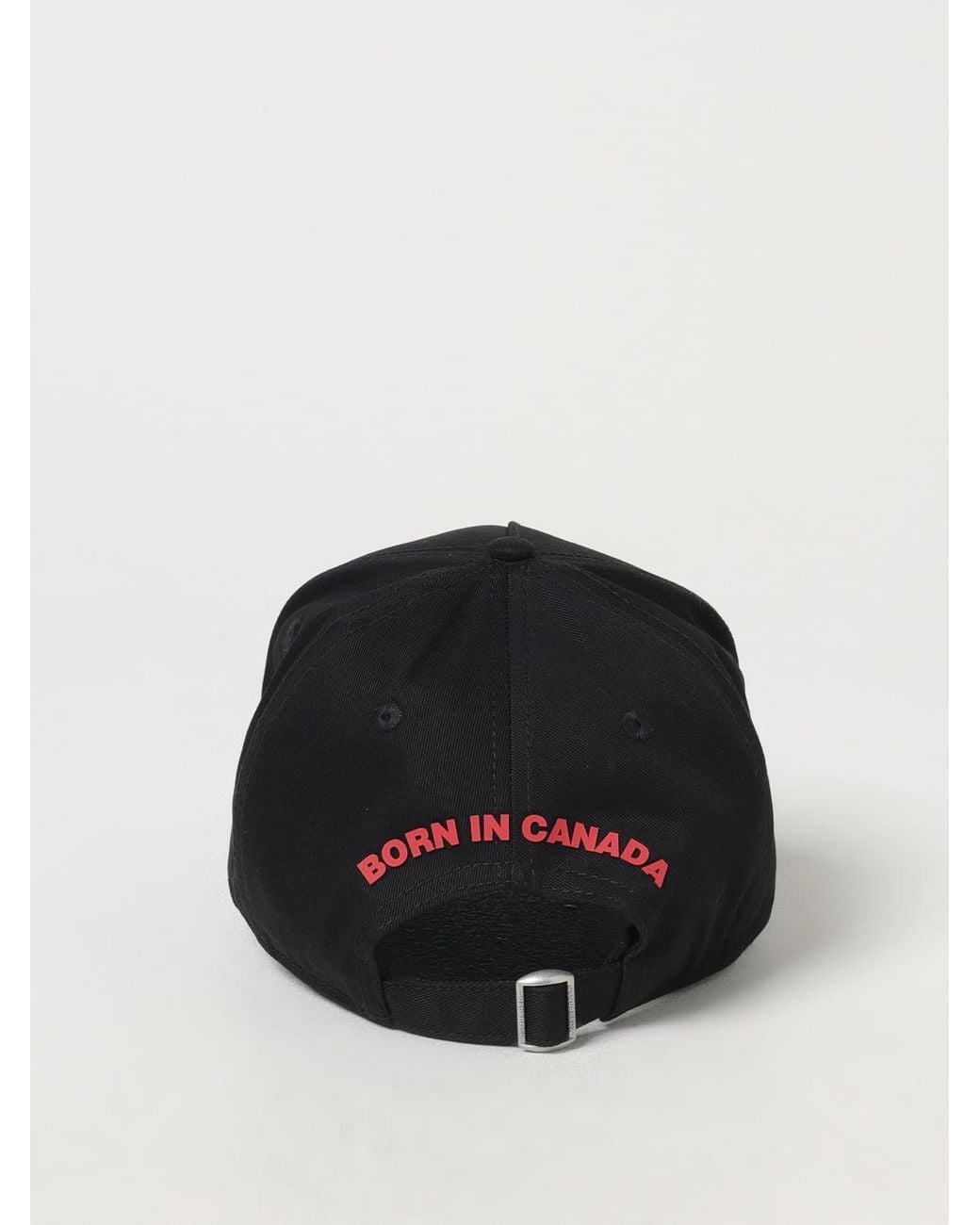 DSquared² Black Baseball Cap With Flame Logo for men