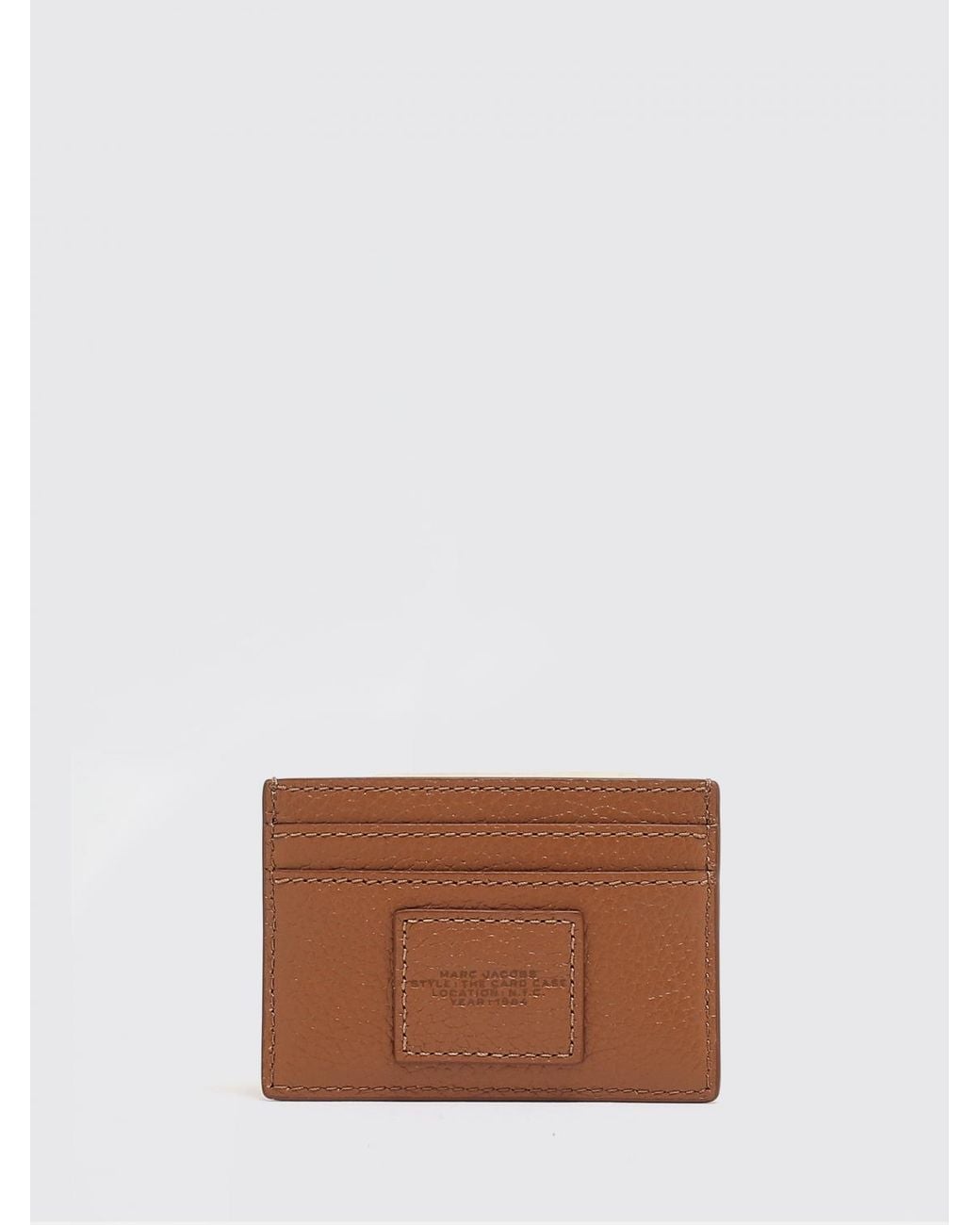 Marc Jacobs White The Card Case Grained Card Holder