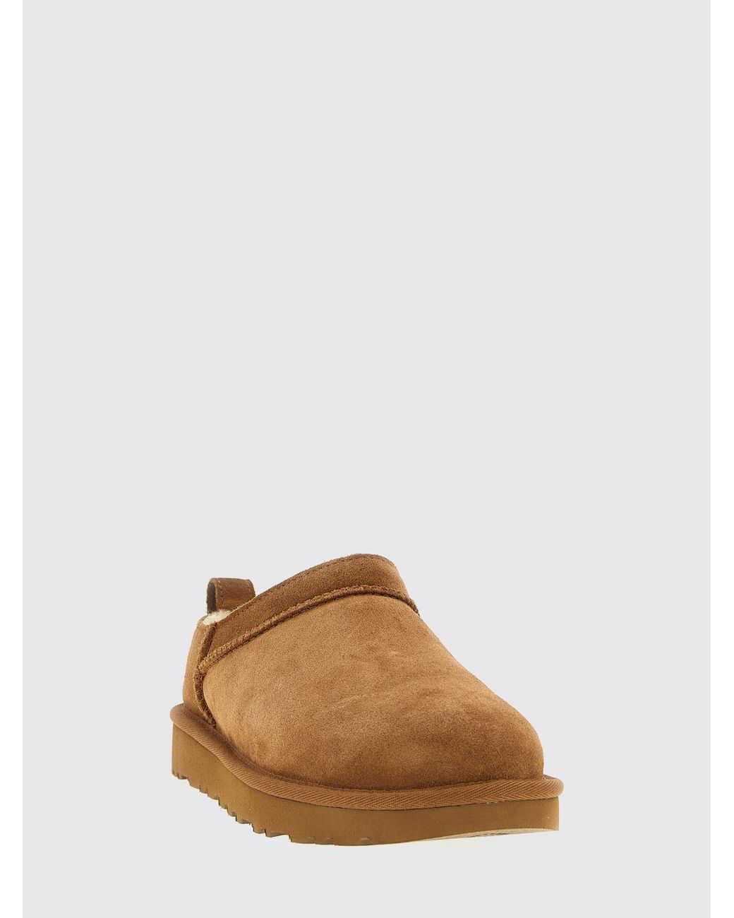 Ugg Brown Classic Micro Sabots Aus Wildleder
