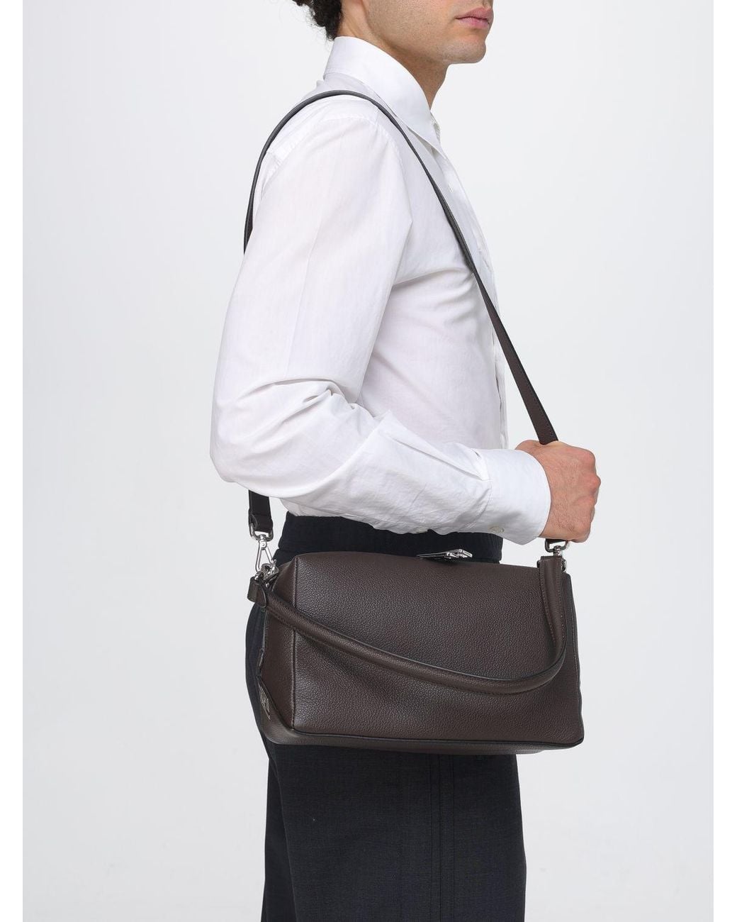 Borsa A Spalla Lui di Fendi in Gray da Uomo