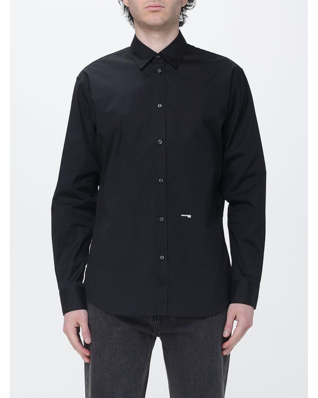 DSquared² Blue Stretch Cotton Shirt for men