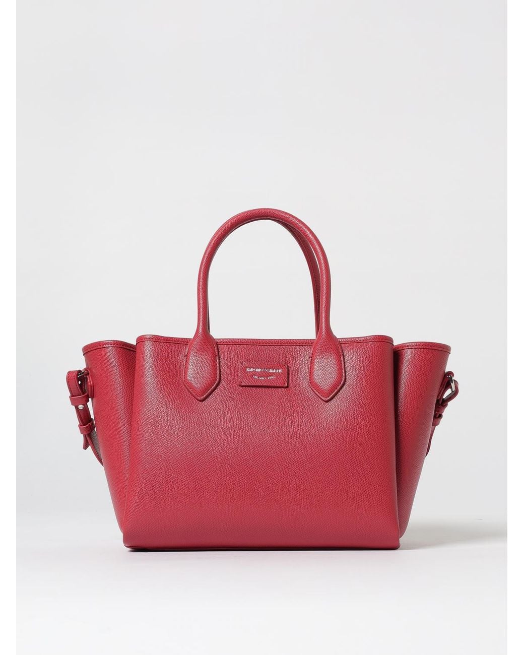 Emporio Armani Pink Grained Faux Leather Bag
