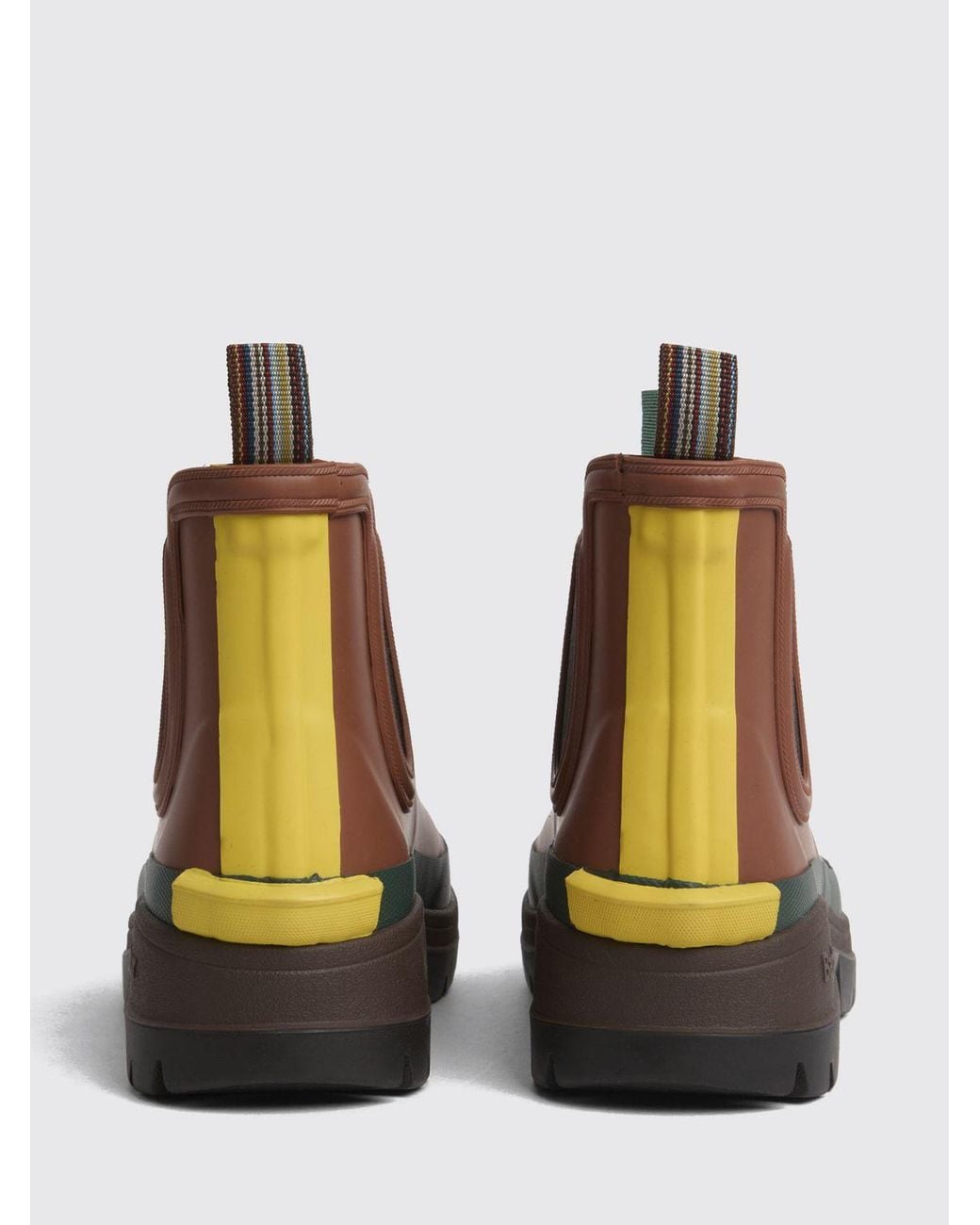 Barbour Brown Paul Smith X Bicolor Rubber Chelsea Rain Boots