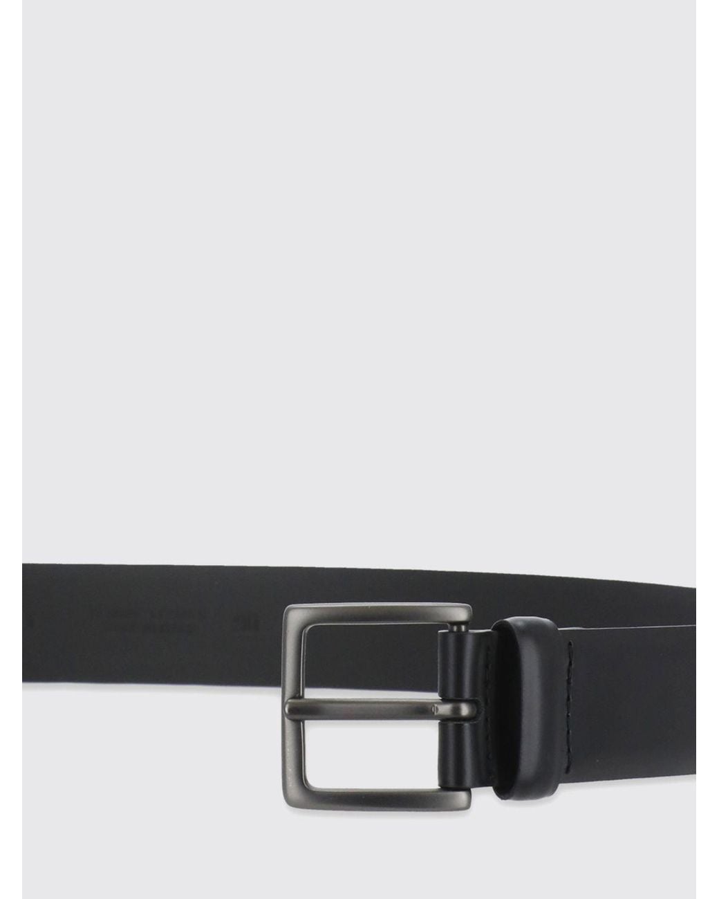 Orciani White Classic Leather Belt With An Adjustable Metal Pin Buckle Closure for men