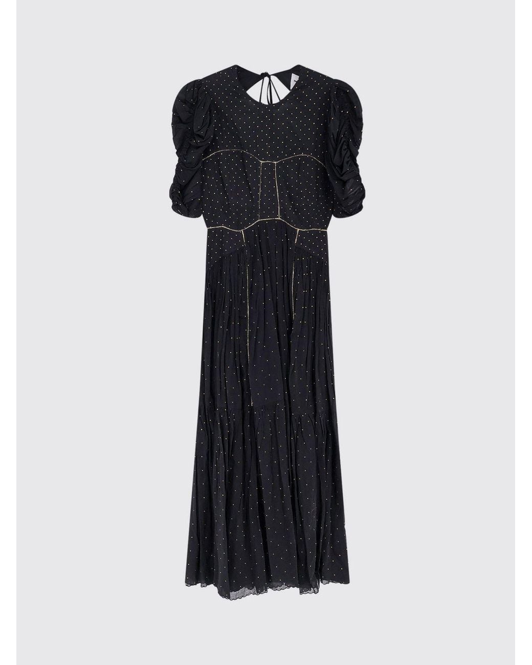 Isabel Marant Black Cotton Polka Dot Dress