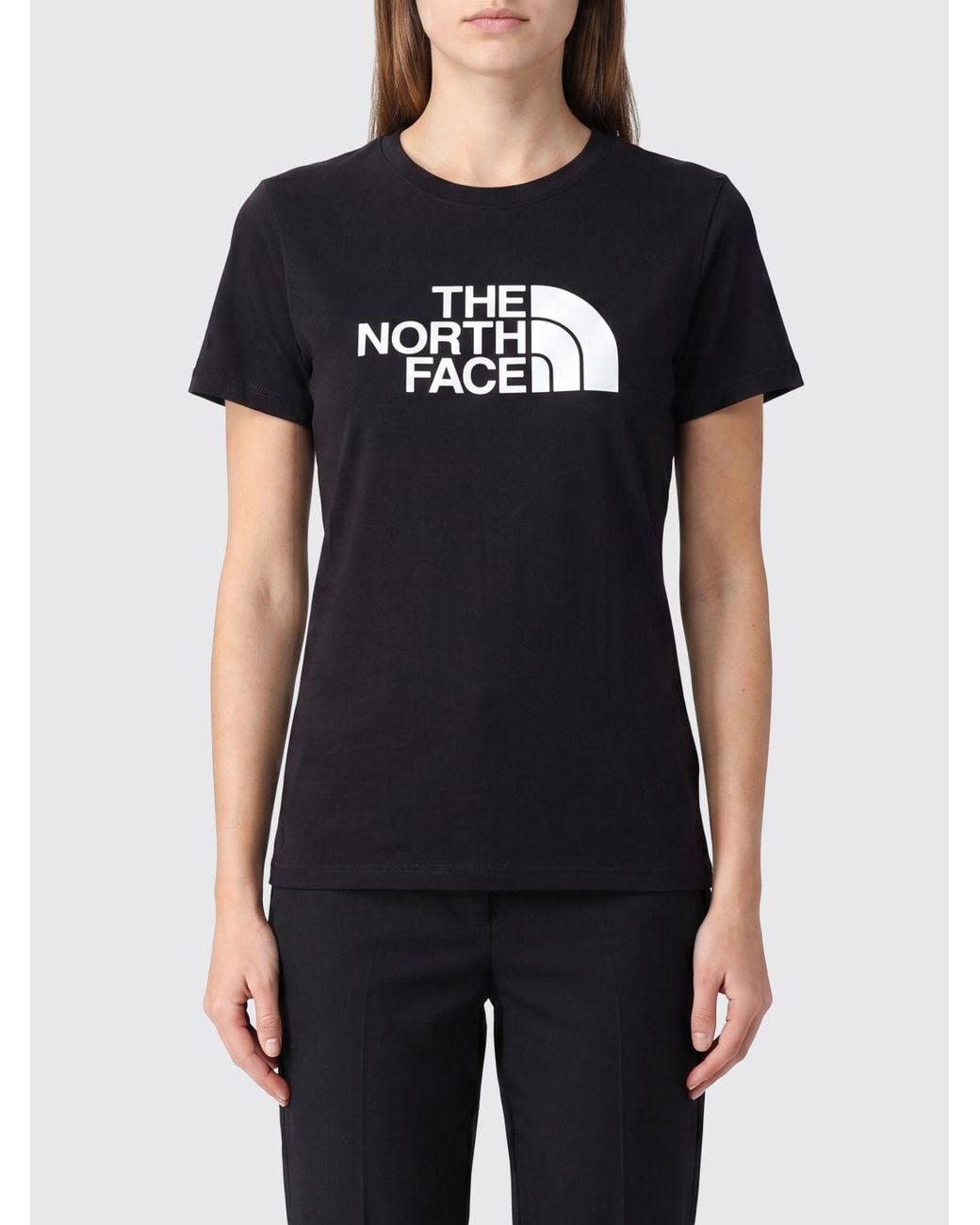 The North Face Black Slim Fit Cotton T-Shirt With Contrast Logo