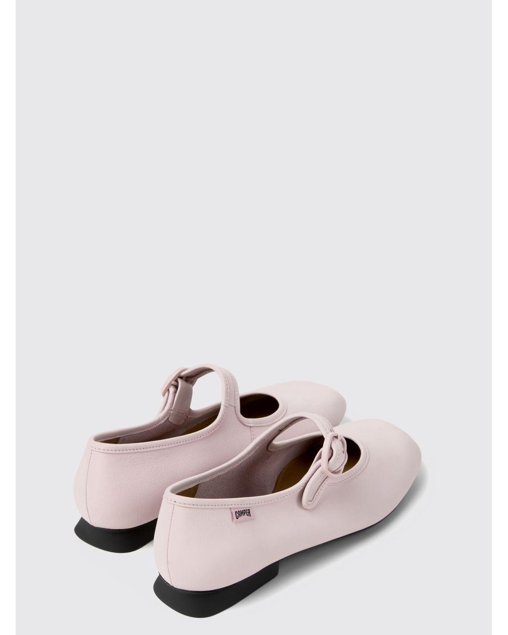 Camper Pink Casi Myra Leather Ballerinas