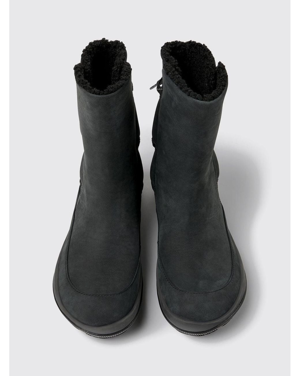 Camper Black Flat Ankle Boot