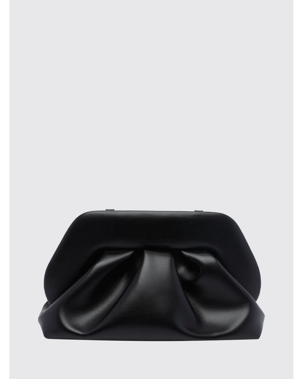THEMOIRÈ Black Themoir&Egrave Draped Bios Clutch