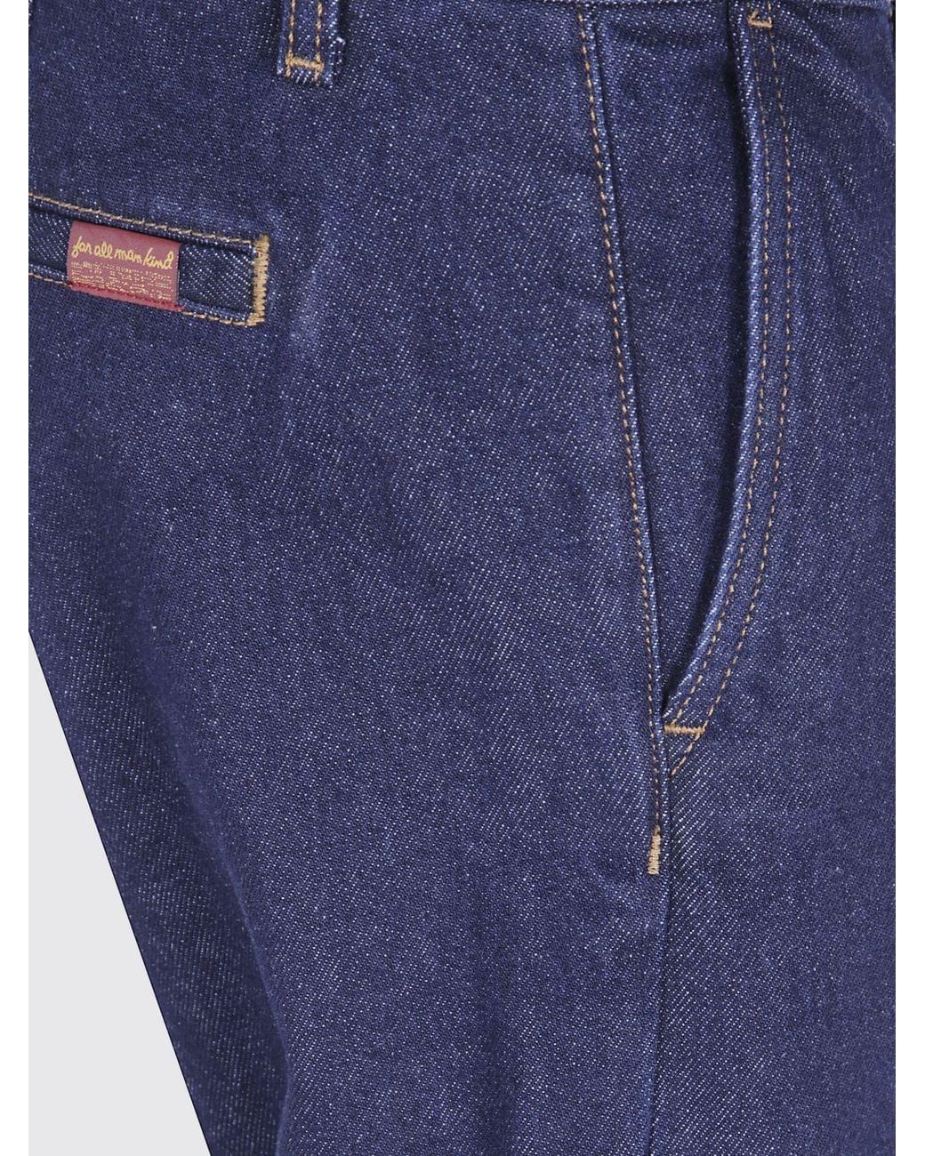 7 For All Mankind Blue Mid-Rise Straight Jeans