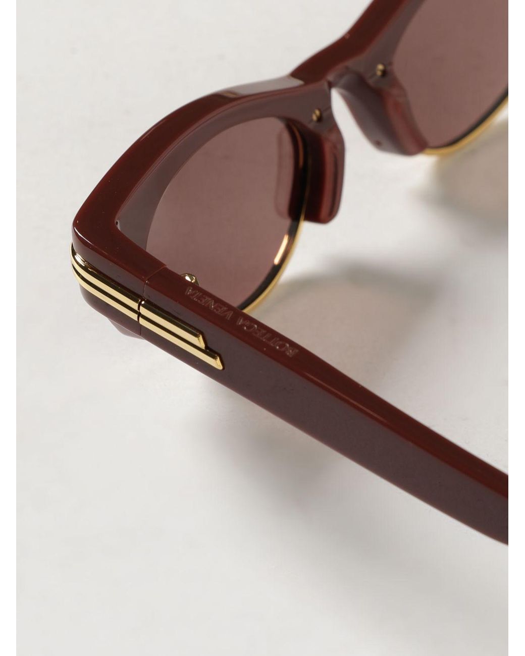 Bottega Veneta Pink Angle Acetate Sunglasses