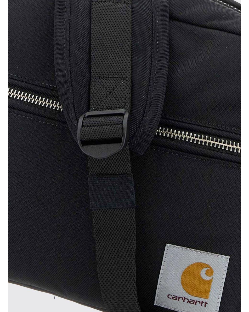 Carhartt Black Leroy Nylon Crossbody Bag With Logo And Zip Closure for men