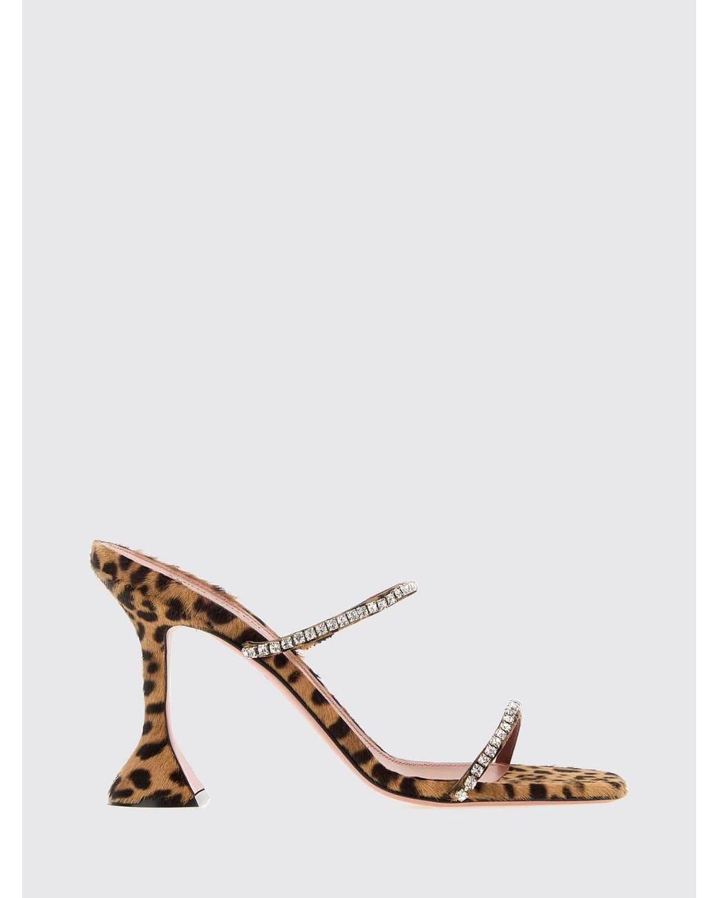 AMINA MUADDI Natural Heeled Sandal