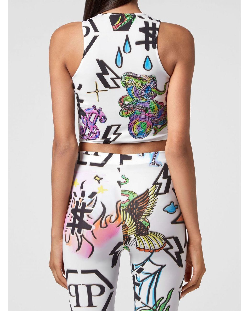 Philipp Plein White Cropped Top