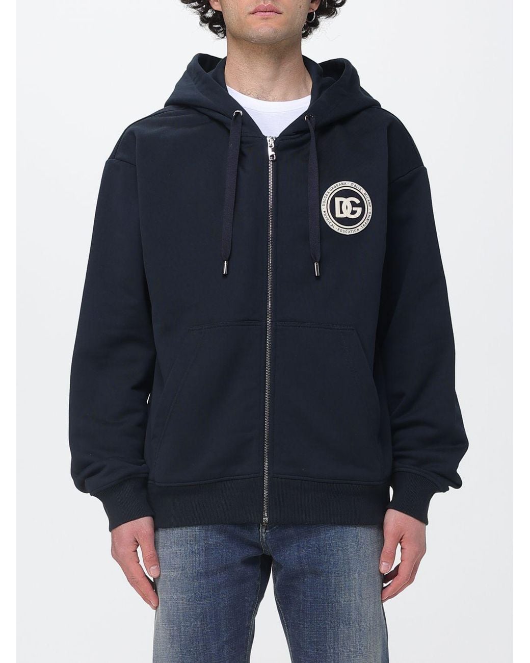 Dolce & Gabbana Blue Dolce &Amp Gabbana Dg Cotton Hoodie for men