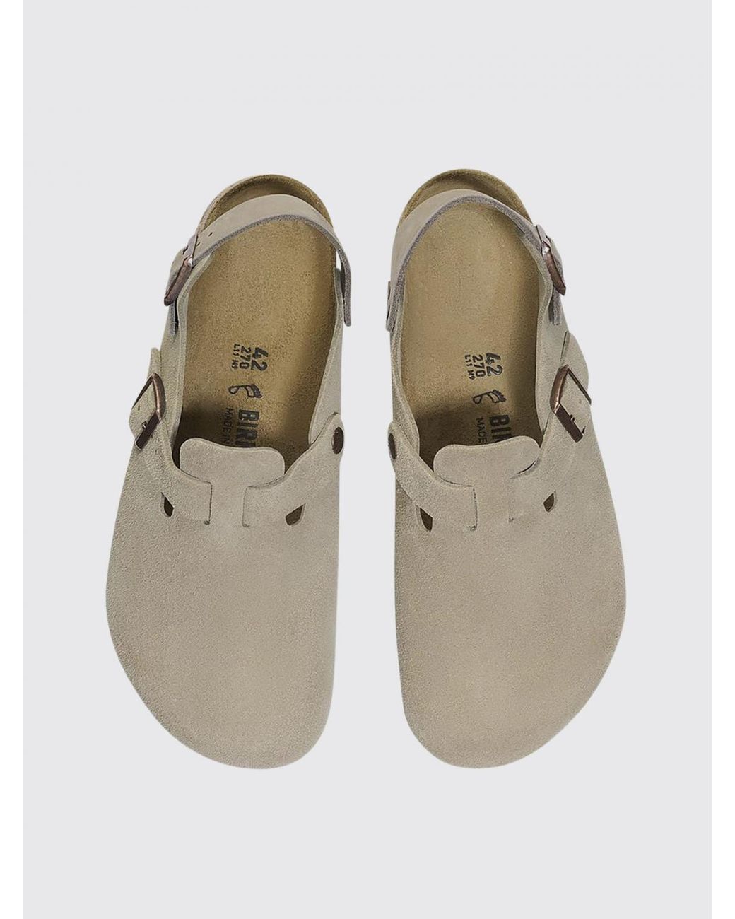 Birkenstock White Tokio Suede Clogs for men