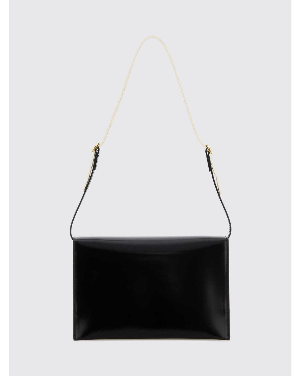 Jil Sander White File Calfskin Shoulder Bag
