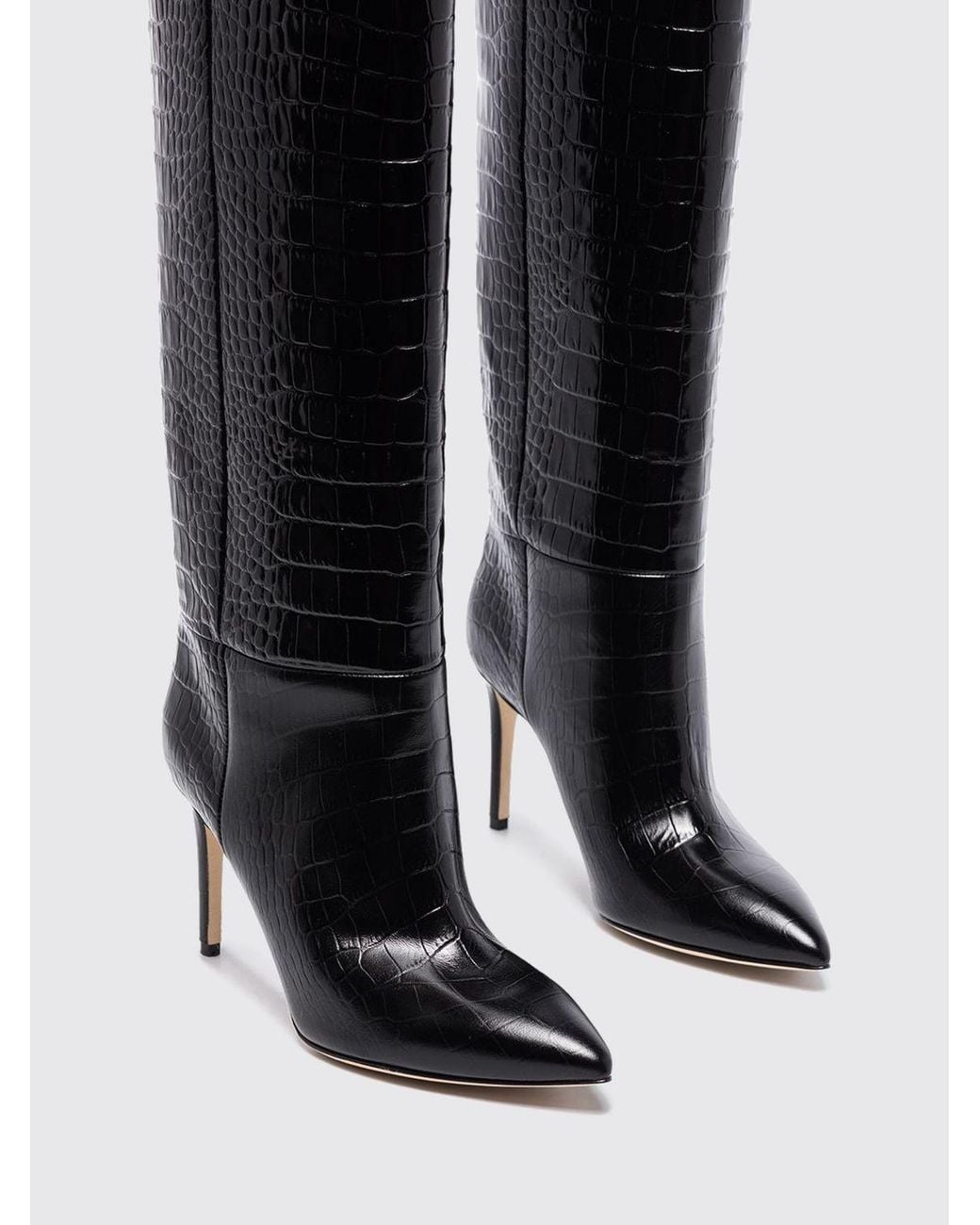 Paris Texas Black Knee-High Boots