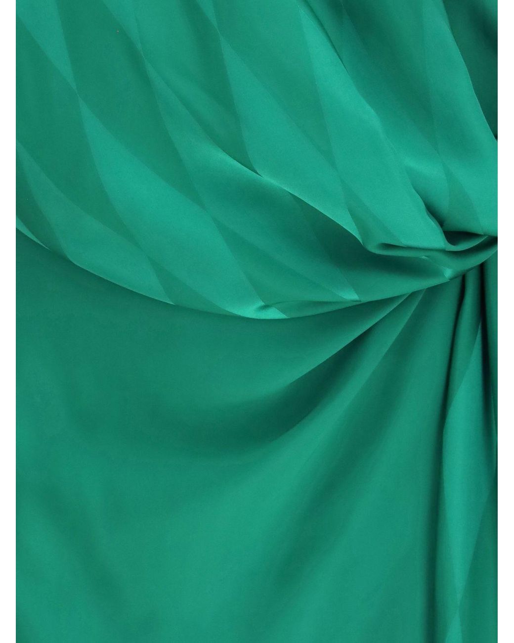 Versace Green Sleeveless Asymmetrical Midi Dress
