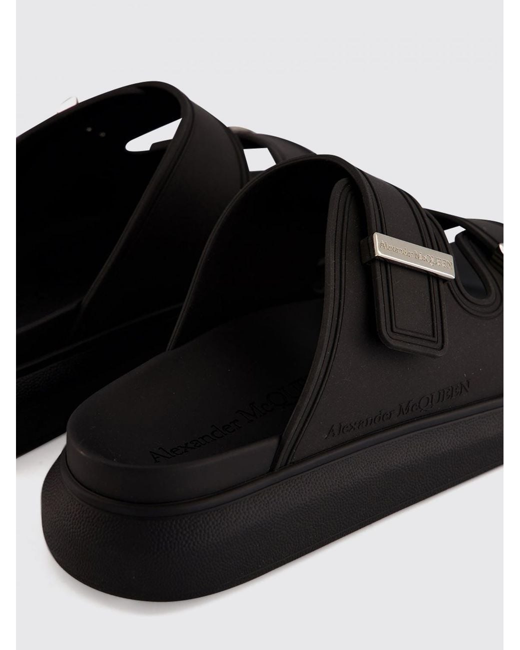 McQueen Black Sandals for men