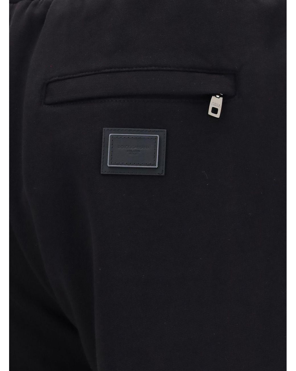 Dolce & Gabbana Blue Dolce &Amp Gabbana Cotton Jogging Trousers With Drawstring And Slit Pockets for men