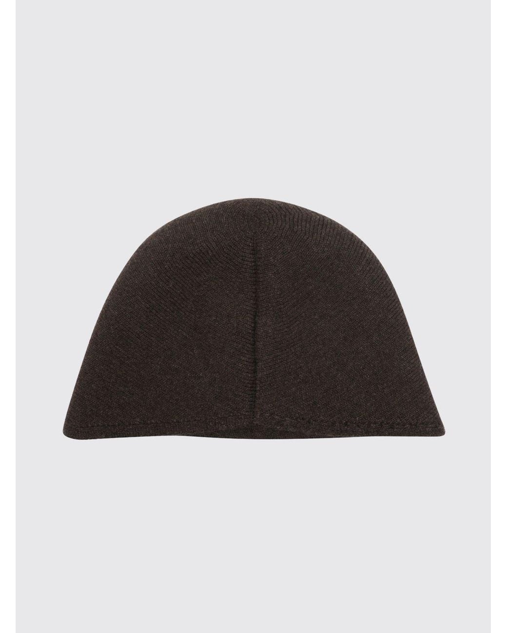 Uma Wang Black Minimalist Pure Cashmere Beanie Hat With A Refined Finish