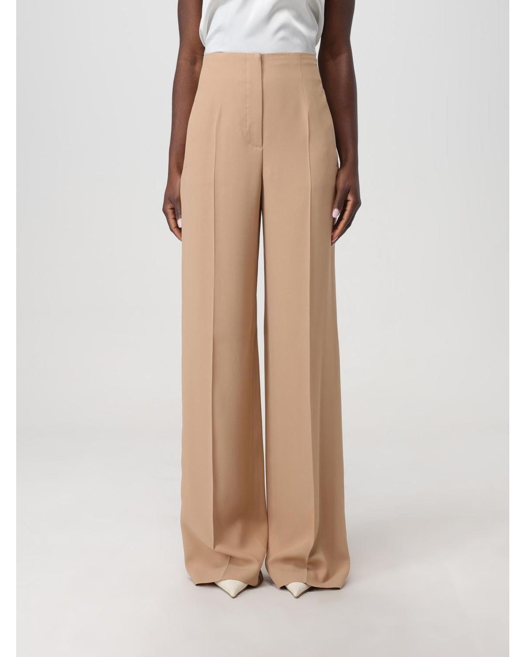 Alberta Ferretti Natural Trousers