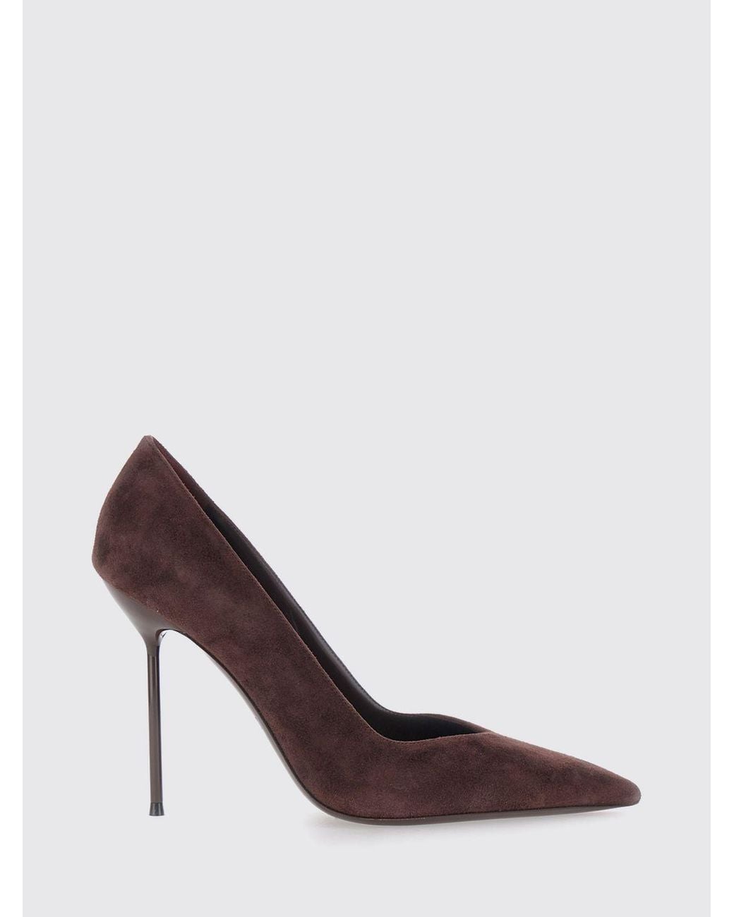 Paris Texas Brown Lidia Suede High Stiletto Heel Court Shoes