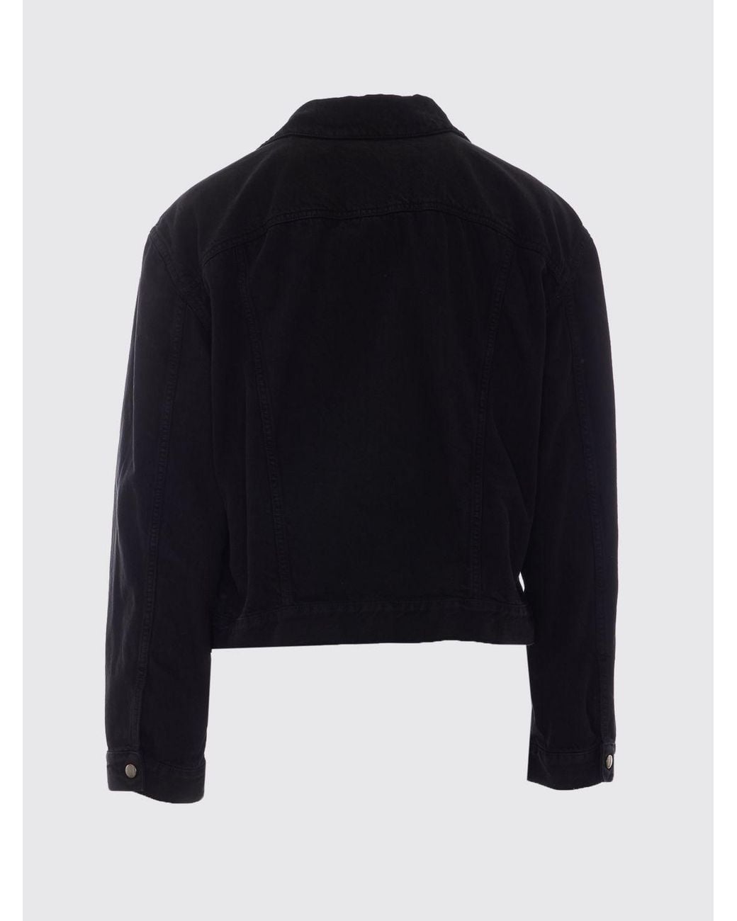 Ann Demeulemeester Blue Cotton Denim Jacket With Cuban Collar for men