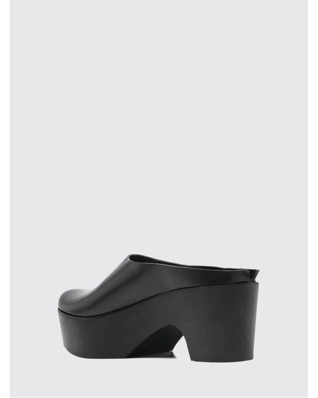 Daniela Gregis Gray Leather Mules