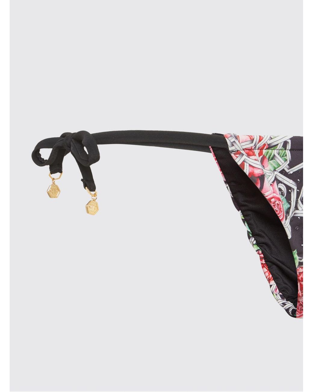 Philipp Plein Multicolor Chain Flower Print Bikini Brief Swimsuit