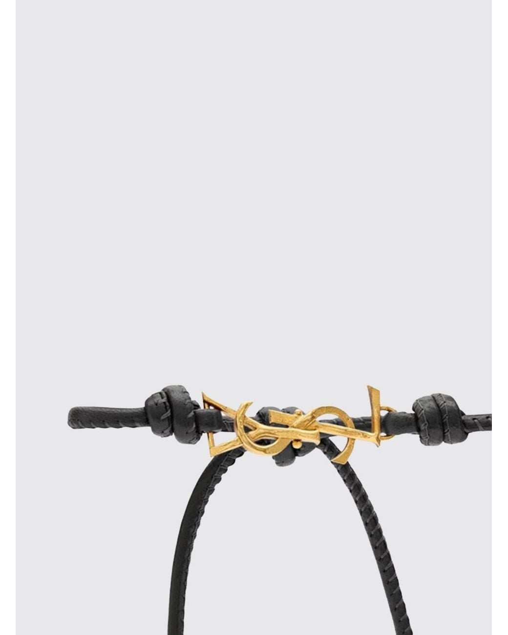 Saint Laurent Metallic Cassandre Bracelet