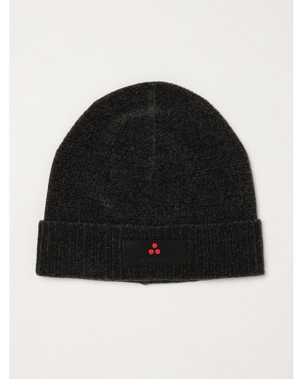 Peuterey Beanie-Mütze Aus Funktionsgewebe Mit Umschlag Und Logo-Applikation in Black für Herren