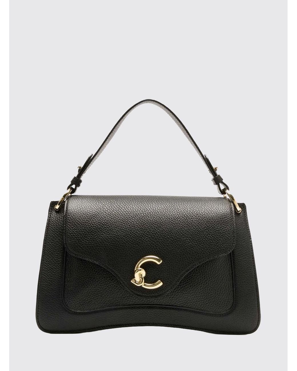 Coccinelle Black C-Me Grained Leather Bag
