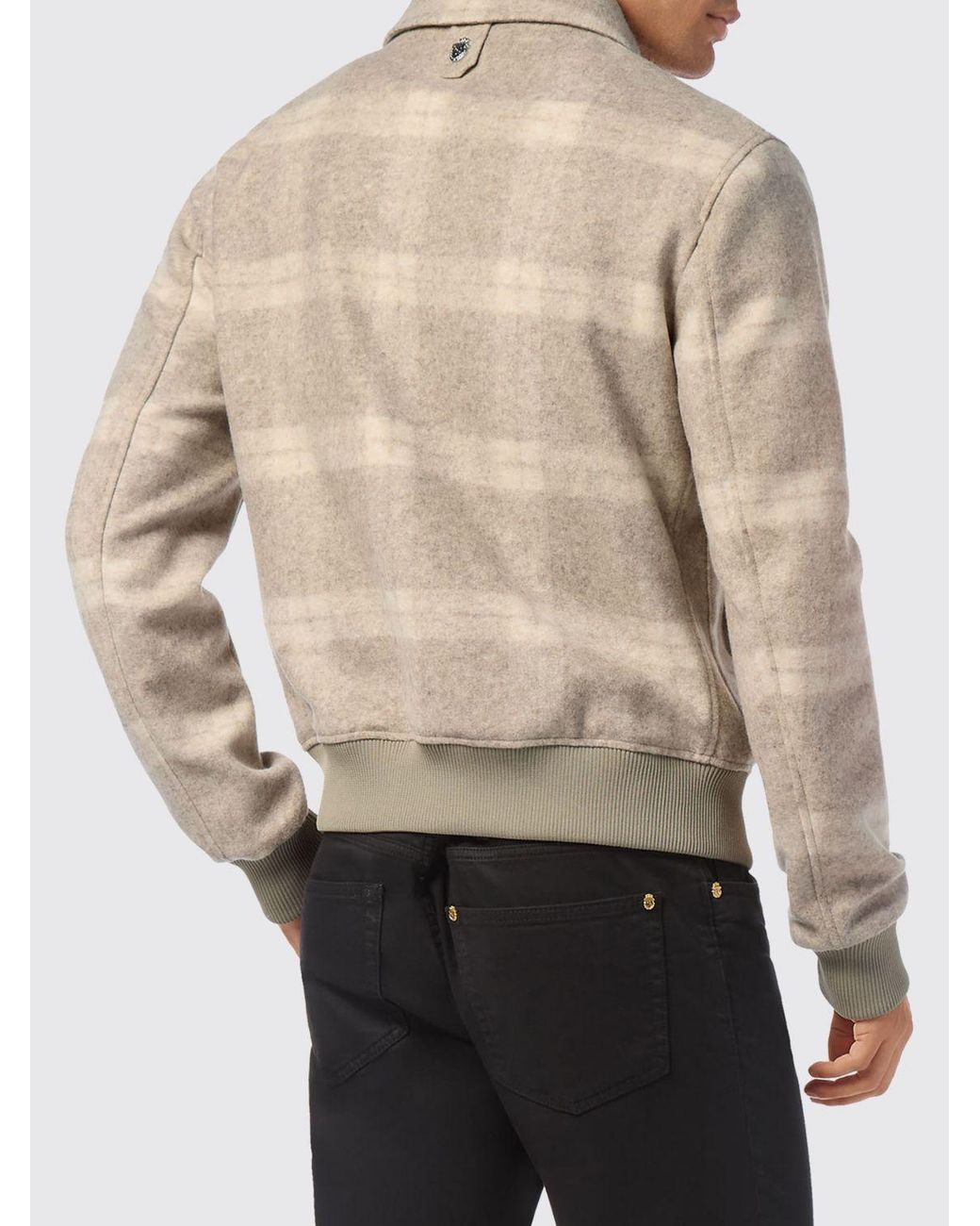 Billionaire Natural Tartan Wool Cloth Jacket for men
