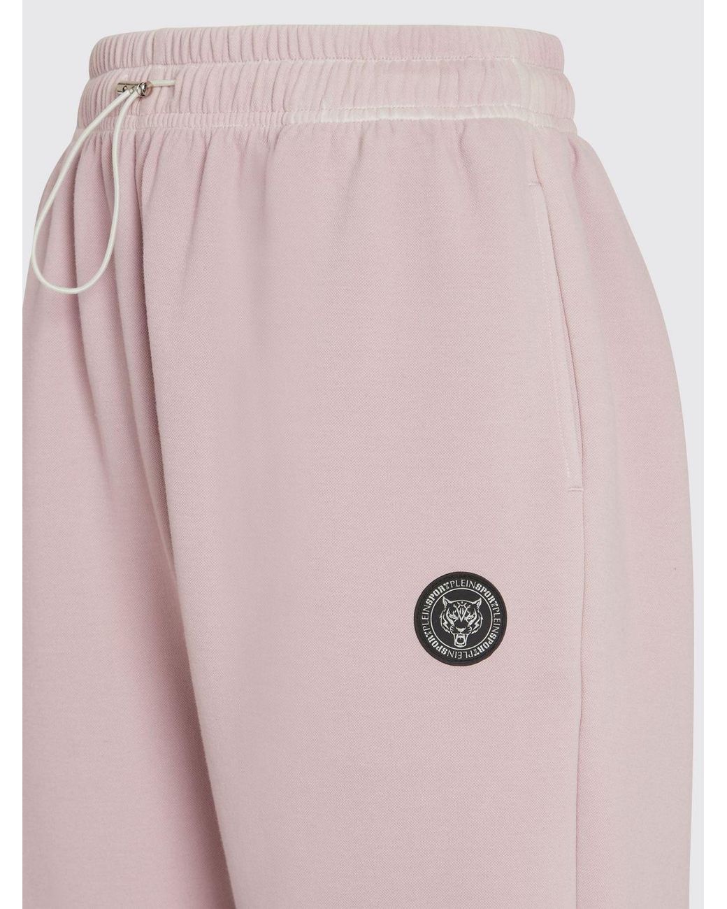 Philipp Plein Pink Abstract Print Jersey Jogging Trousers With Mid-Rise Waist