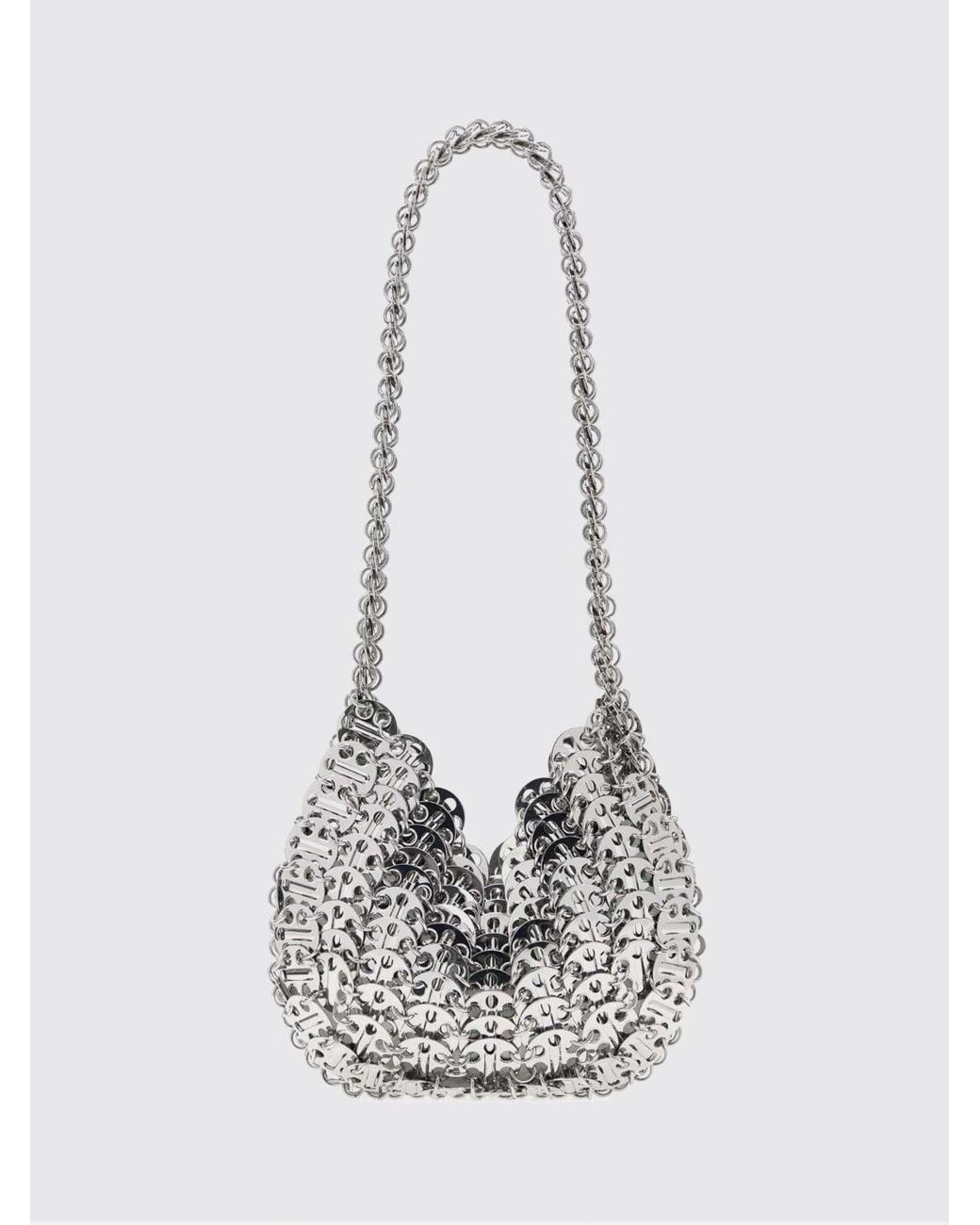 Rabanne White Nano Metal Bag