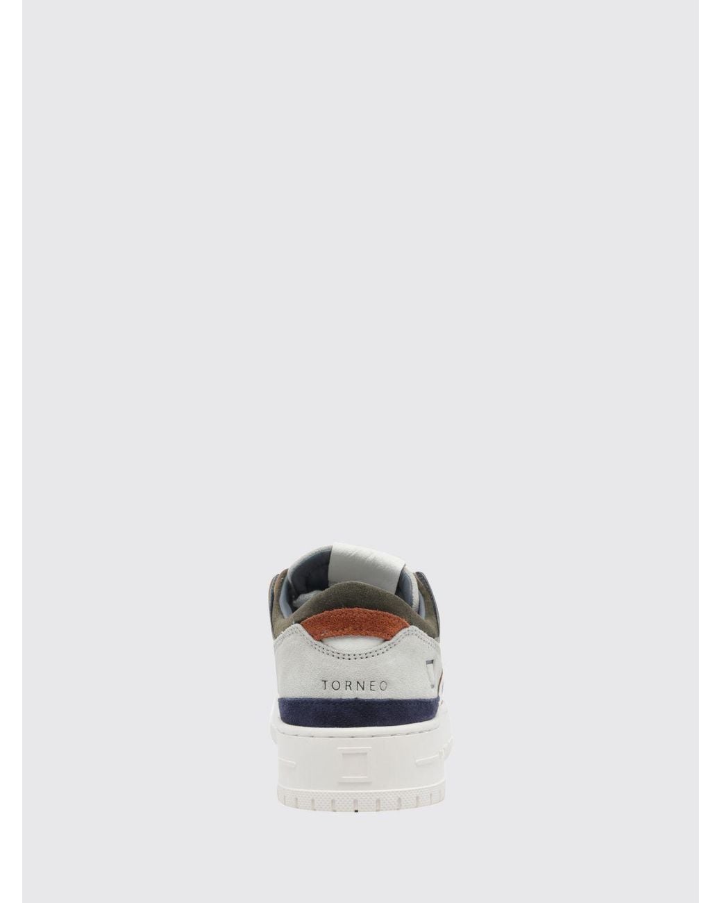 Date White Torneo Leather And Suede Low-Top Sneakers With Perforated Toe for men