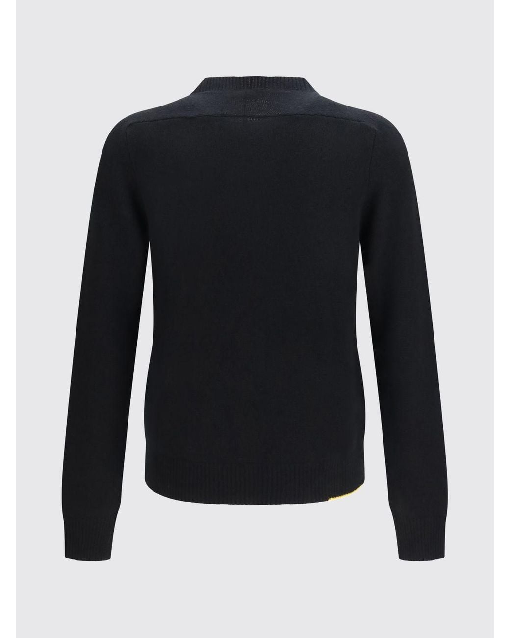 Fendi Blue Crewneck 100% Cashmere Jumper With Ribbed Trims for men