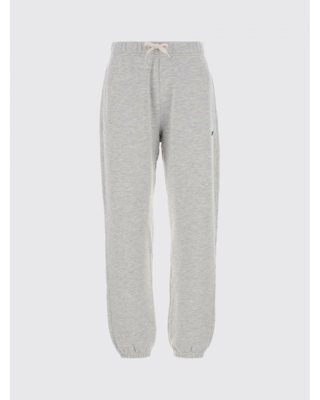 Autry Gray Cotton-Blend Jogging Trousers With Elasticated Drawstring Waist