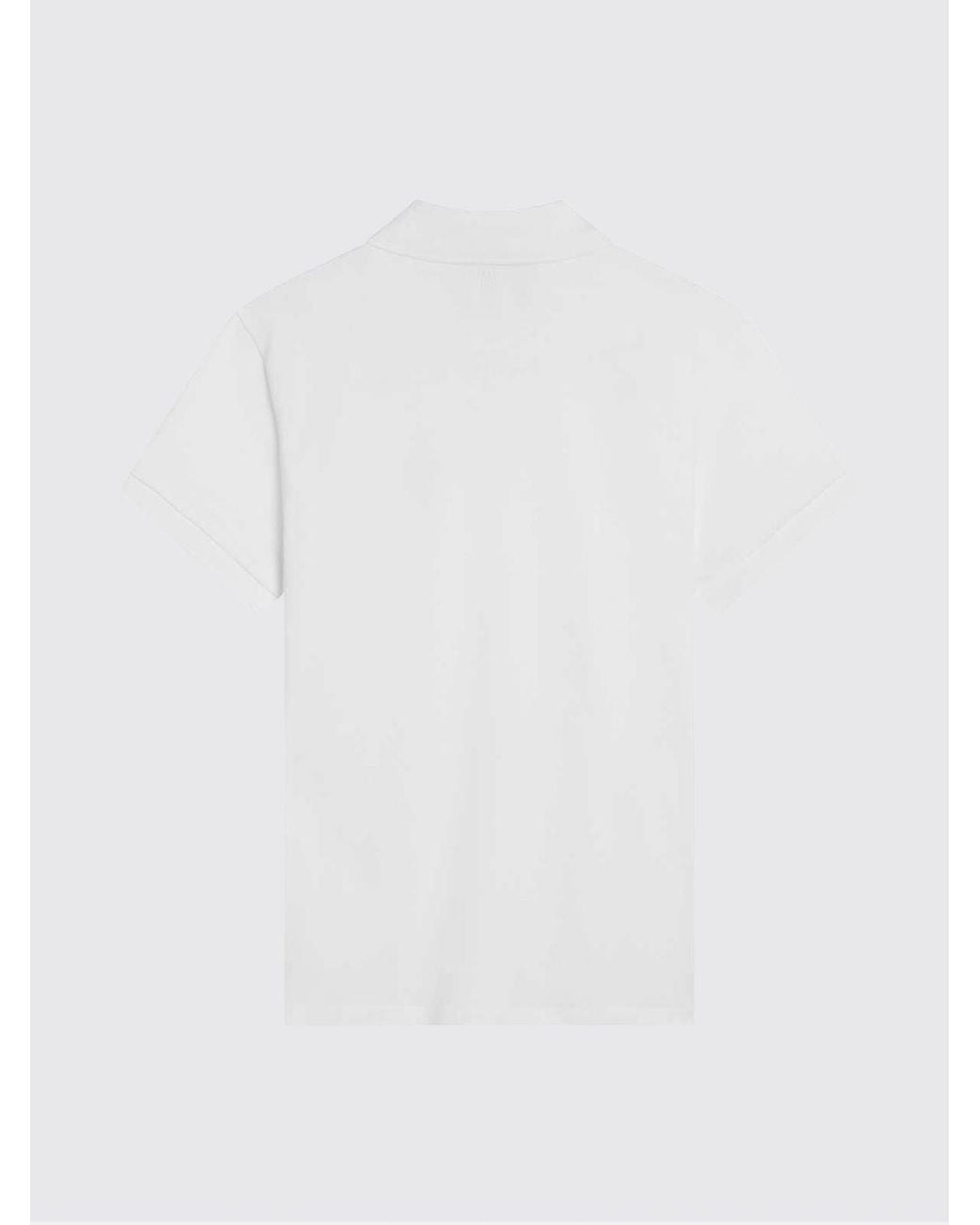 AMI White Organic Cotton Polo Shirt for men