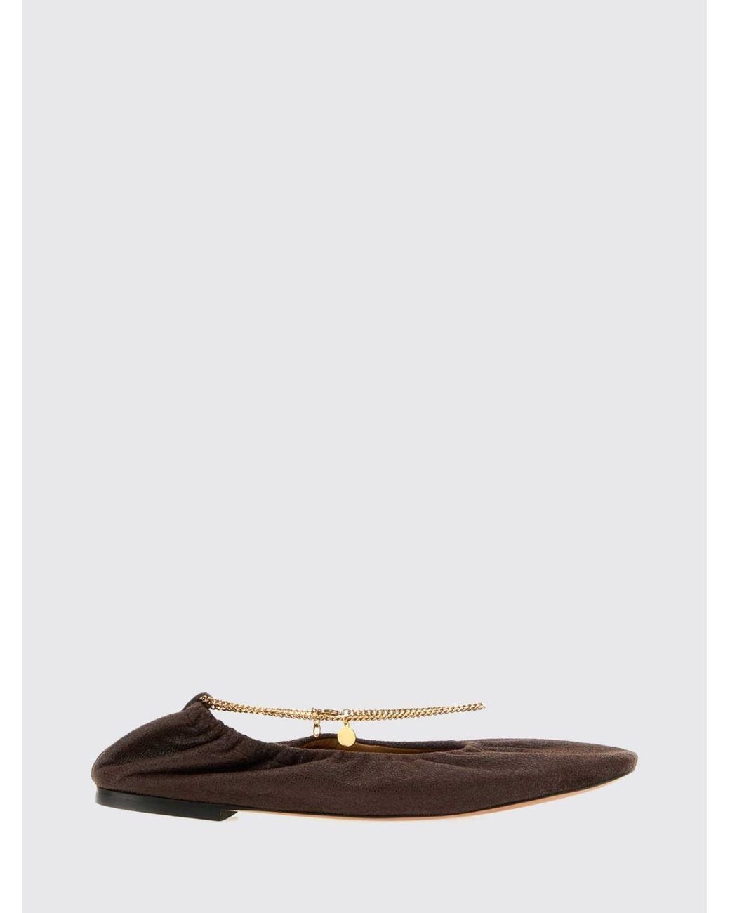Stella McCartney White Eco Alter Mat Ballet Flats With Ankle Strap