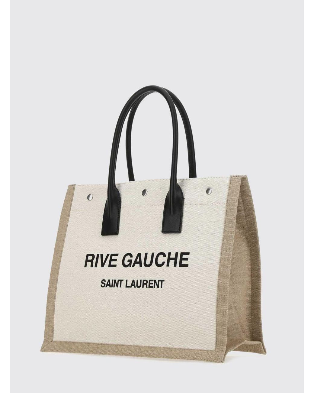 Saint Laurent Natural Rive Gauche Large Tote Bag for men