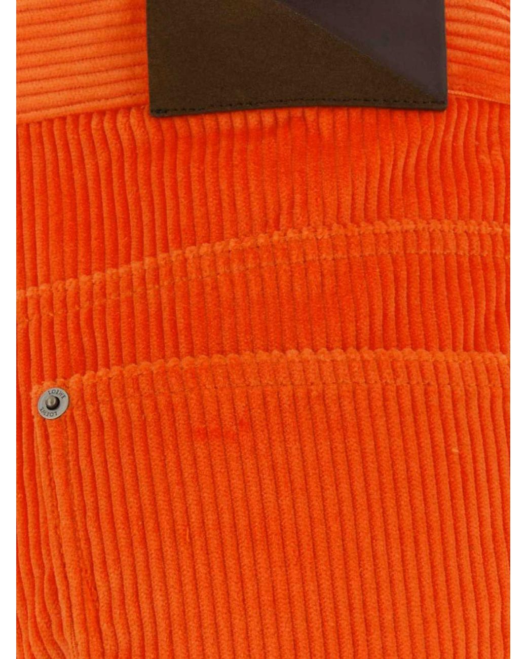 Loewe Orange 5-Pocket Straight-Leg Corduroy Trousers